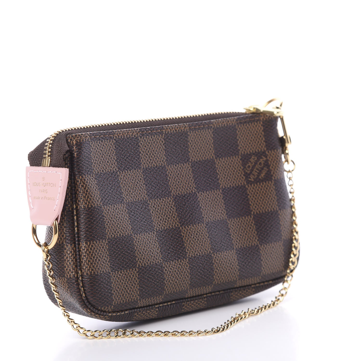 Louis Vuitton Damier Ebene 2020 Christmas Animation Big Wheel Mini Pochette Accessories Rose Ballerine 2 of 7