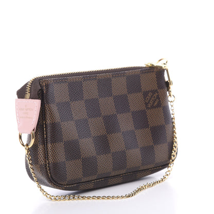 Louis Vuitton Damier Ebene 2020 Christmas Animation Big Wheel Mini Pochette Accessories Rose Ballerine 2 of 7