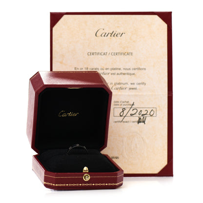 Cartier 18K White Gold 3.5mm LOVE Wedding Band Ring 55 7.25 5 of 5