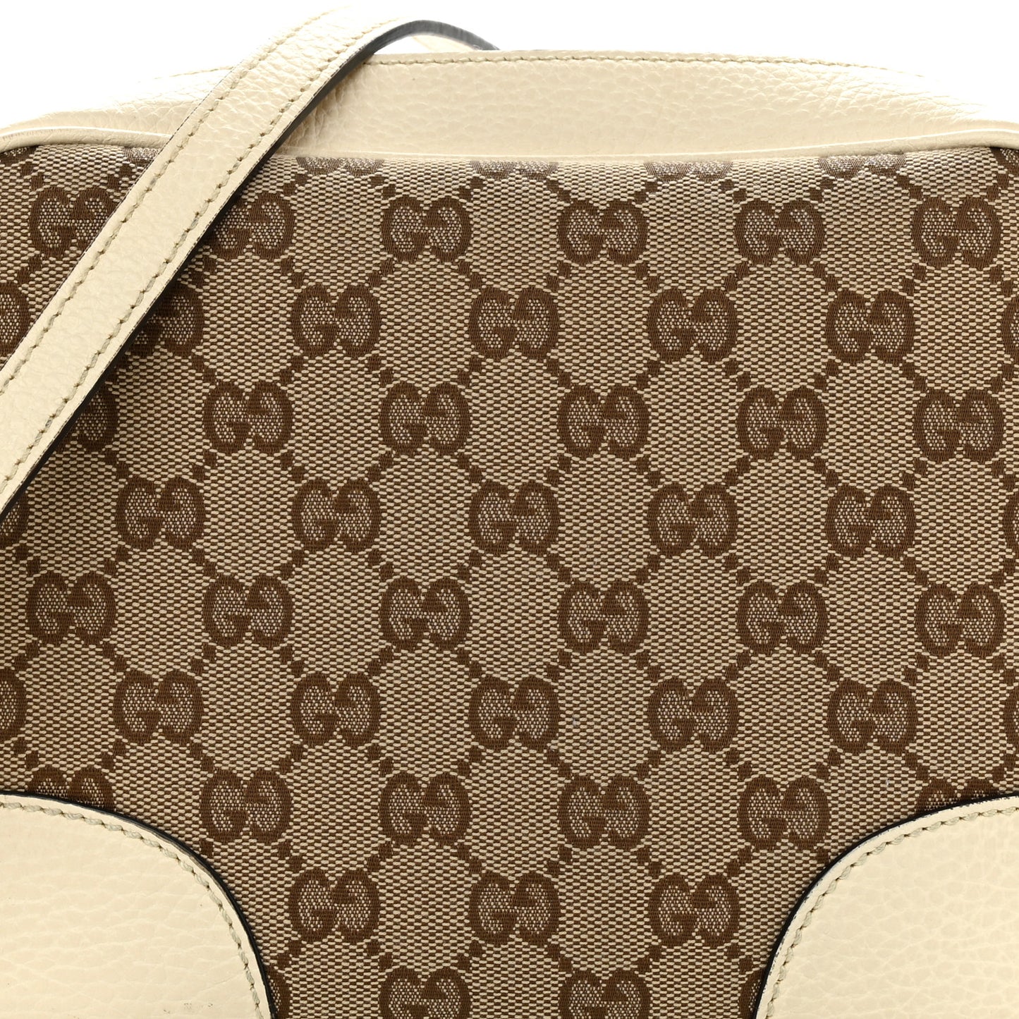 Monogram Dollar Calfskin Mini Bree Messenger Bag Beige Ebony Avoire