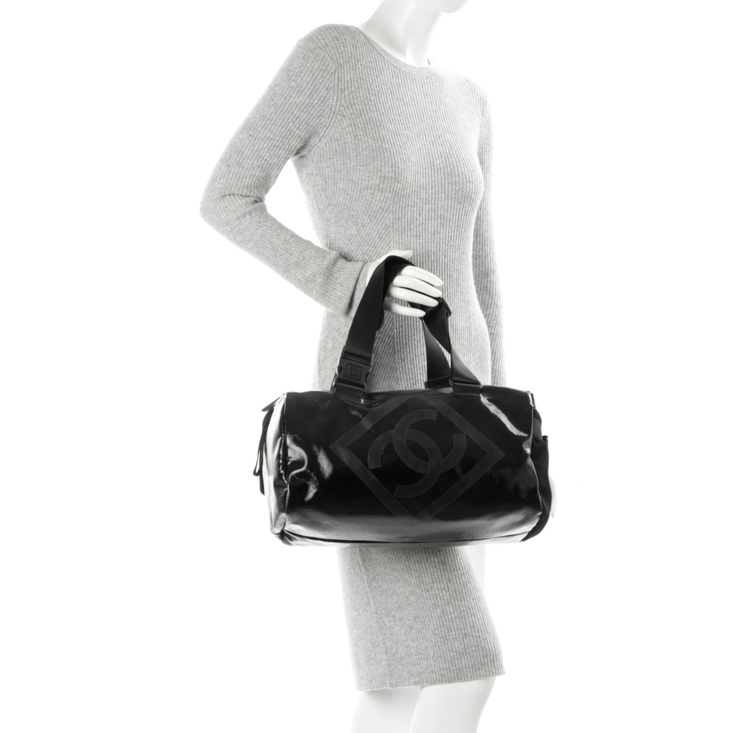 Coated Canvas Sport Duffel Black