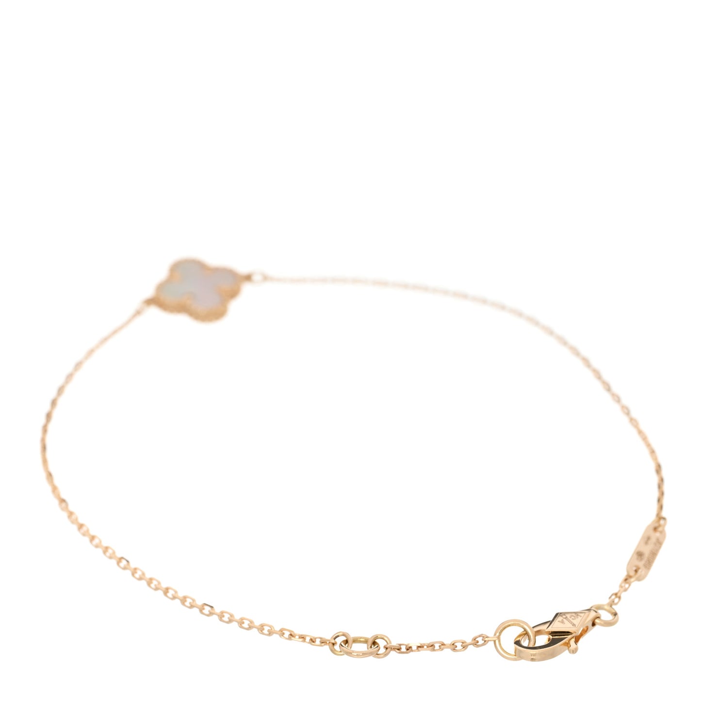 18K Yellow Gold Mother of Pearl Sweet Alhambra Bracelet