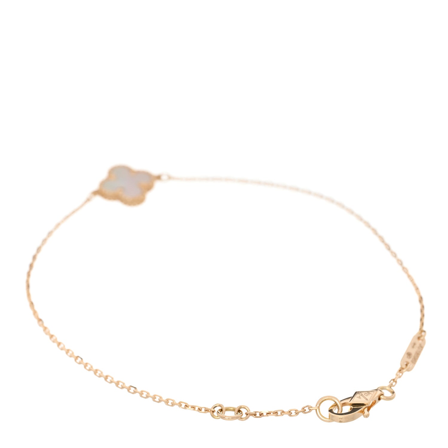 Van Cleef & Arpels 18K Yellow Gold Mother of Pearl Sweet Alhambra Bracelet 2 of 5