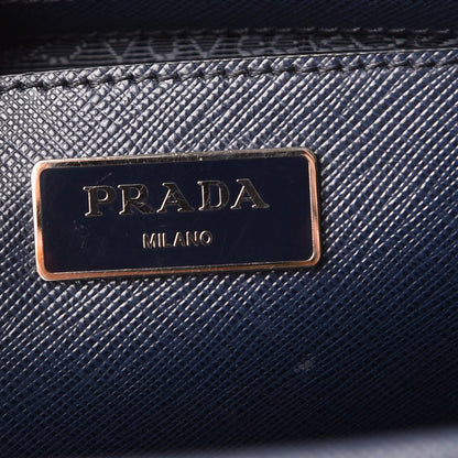 Prada Saffiano Lux Double Handle Shopping Tote Baltico 6 of 9
