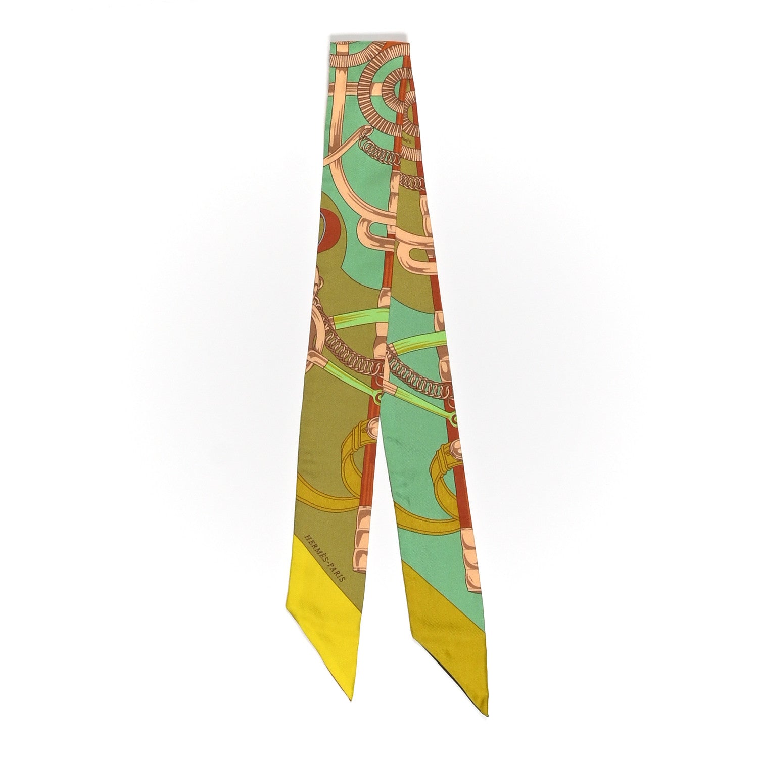 Hermes Silk Eperon d'Or Twilly 2 of 5
