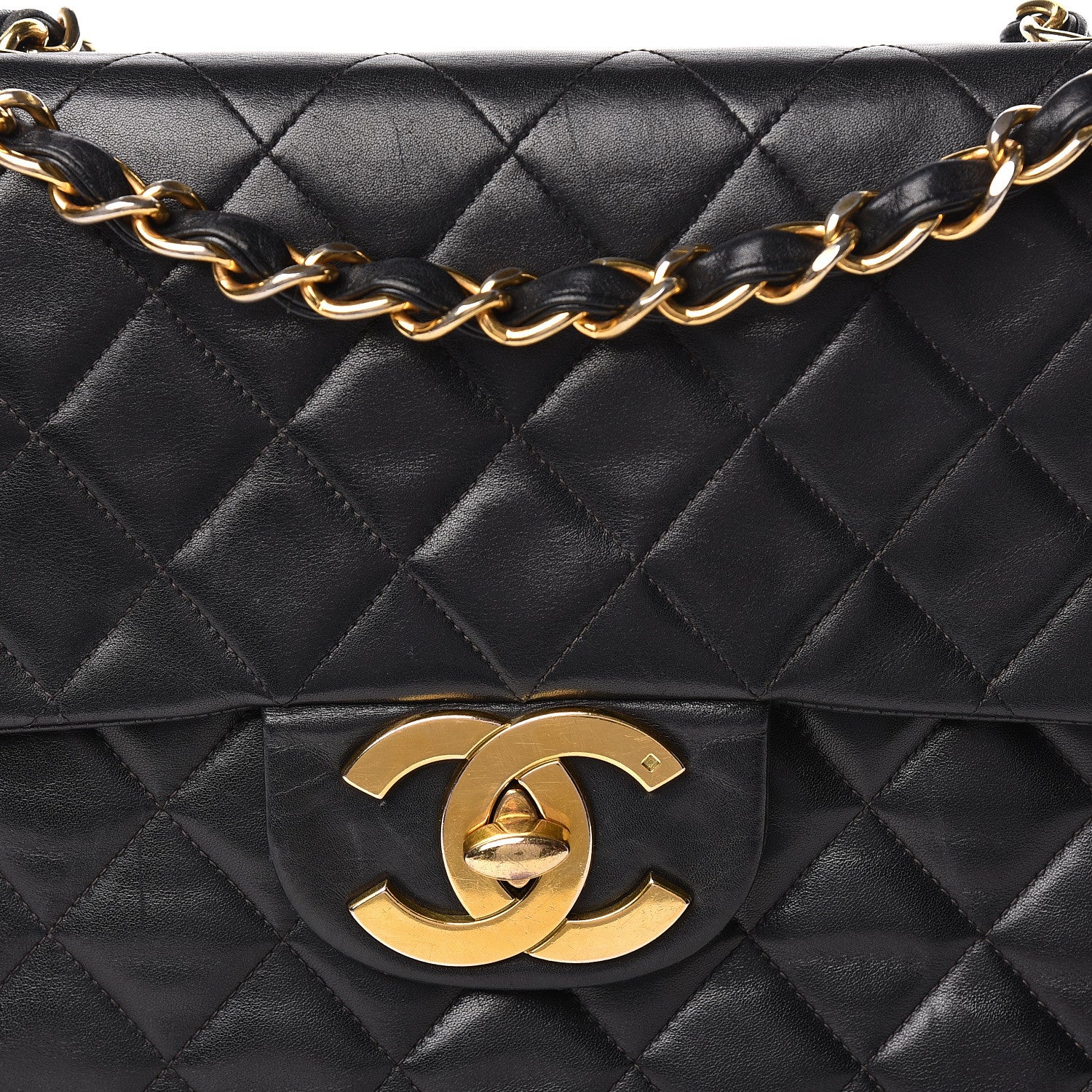 Chanel Lambskin Quilted XL Jumbo Single Flap Black 20 of 20