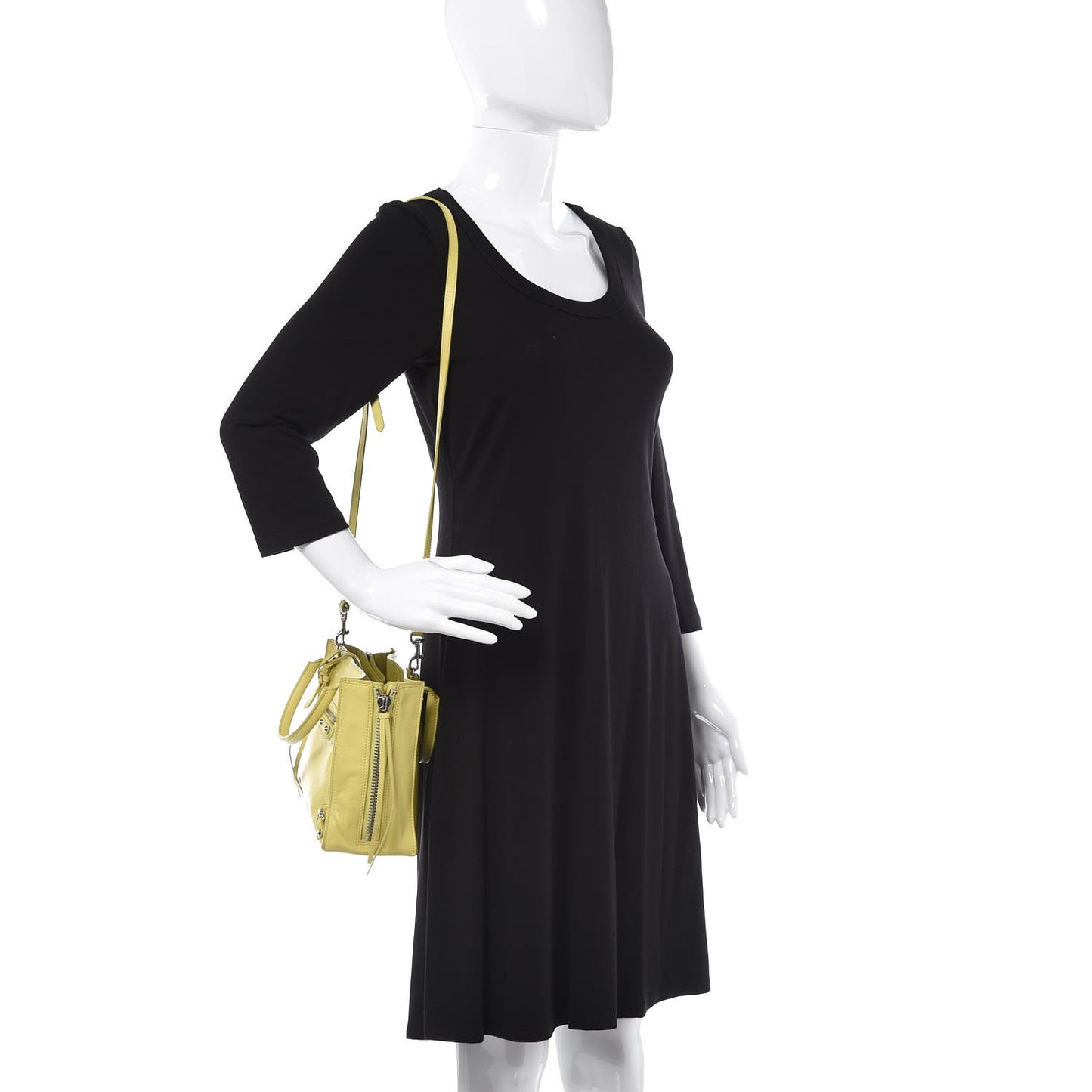 Calfskin Papier Mini A4 Jaune Poussin