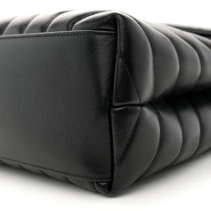 Saint Laurent Calfskin Y Quilted Monogram Medium Loulou Chain Satchel Black 11 of 13