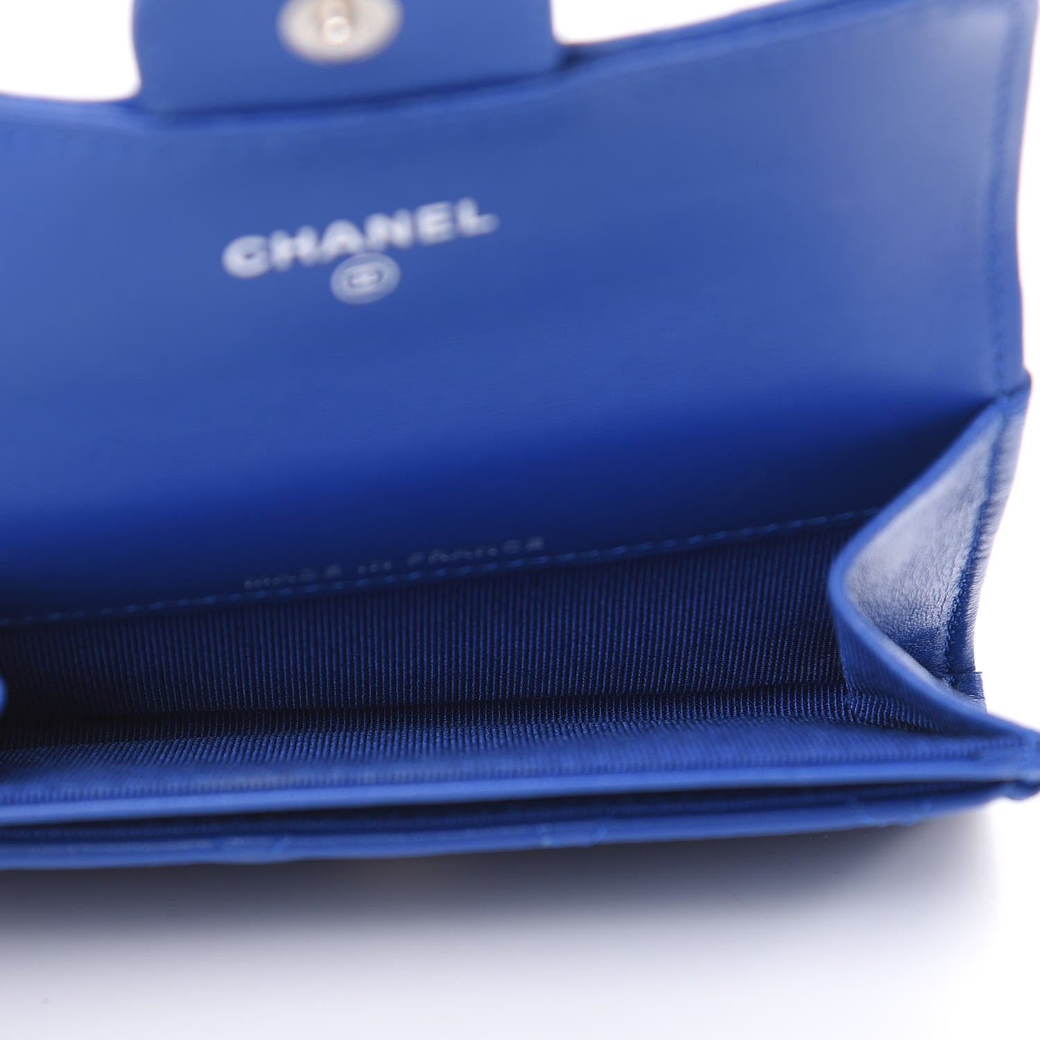 Chanel Lambskin Quilted Card Holder Royal Blue 5 of 10