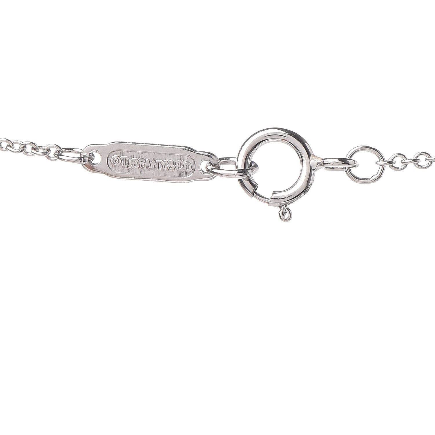 Tiffany Platinum Diamond Small Heart Lock Pendant Necklace 5 of 6