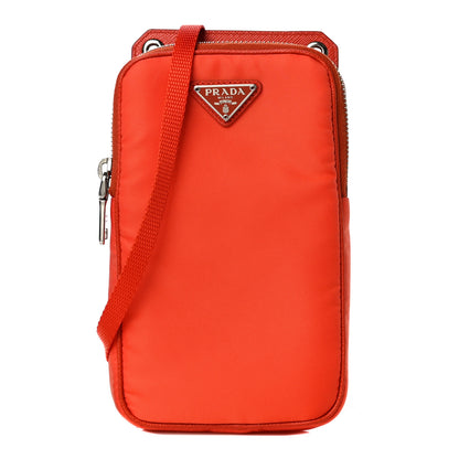 Prada Tessuto Nylon Phone Case Crossbody Bag Orange 1 of 10
