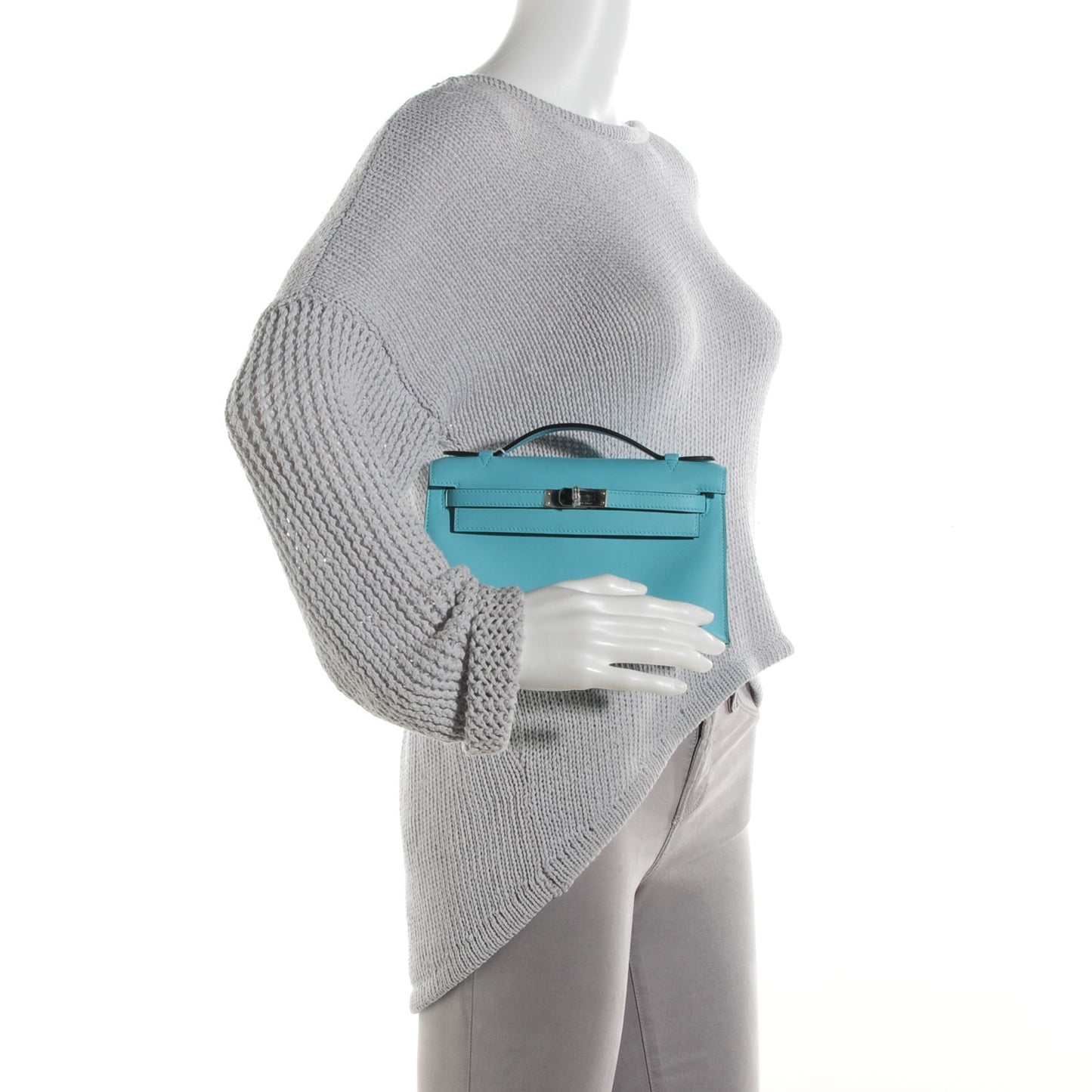 Swift Kelly Pochette Clutch Bleu Atoll