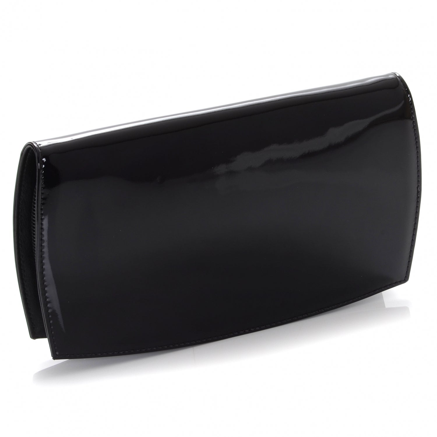 Chanel Patent CC Trousse Maquil Wallet Black 3 of 9