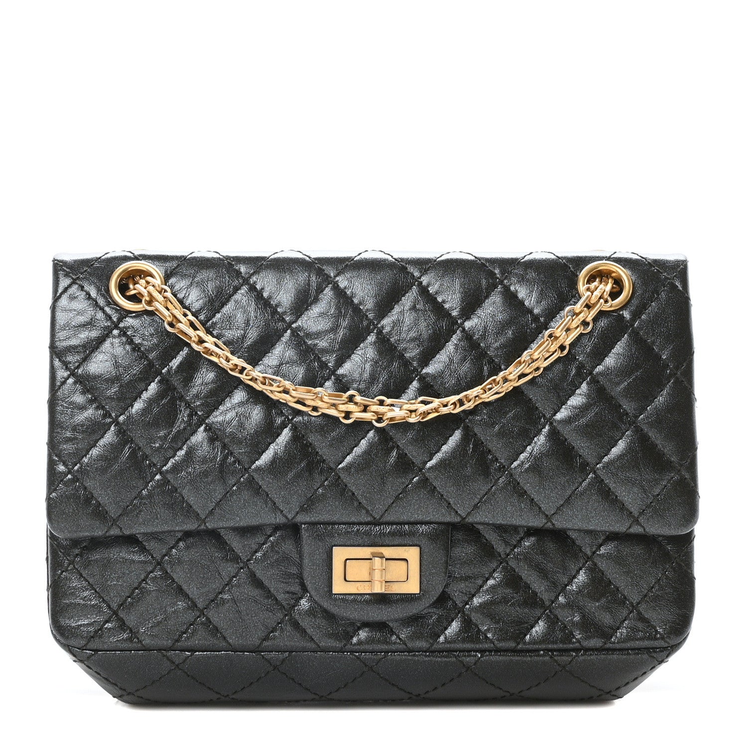 Chanel Iridescent Calfskin Quilted 2.55 Reissue 225 Flap Ruthenium 1 of 10