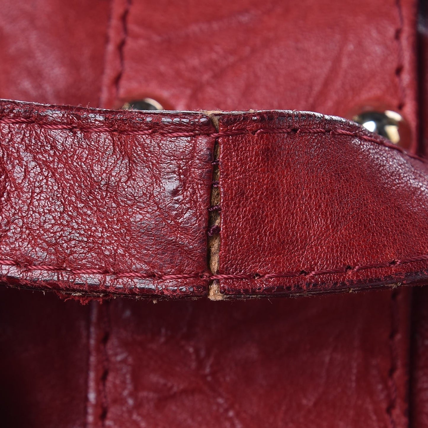 Calfskin XL Ramona Tote Burgundy Red