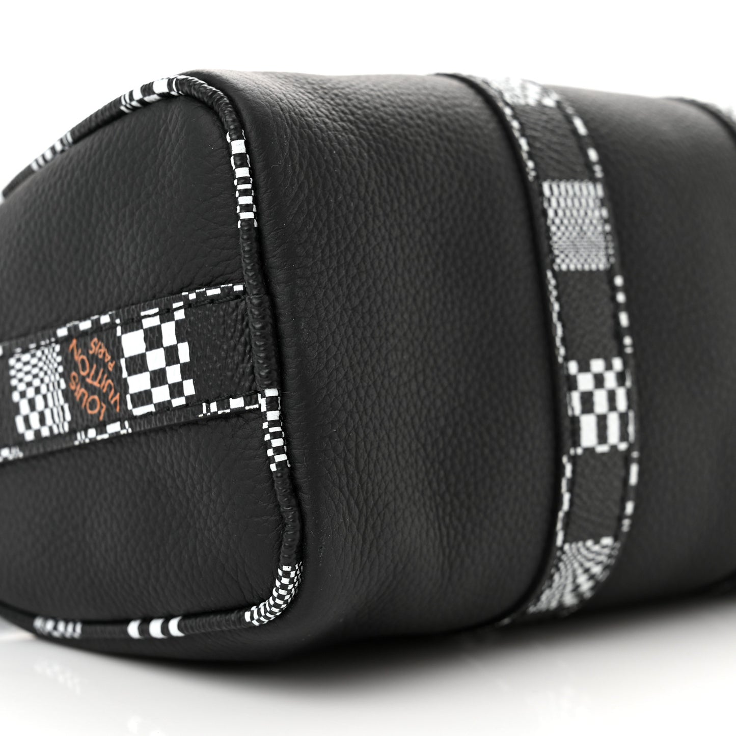 Calfskin Damier Distorted Keepall XS Black