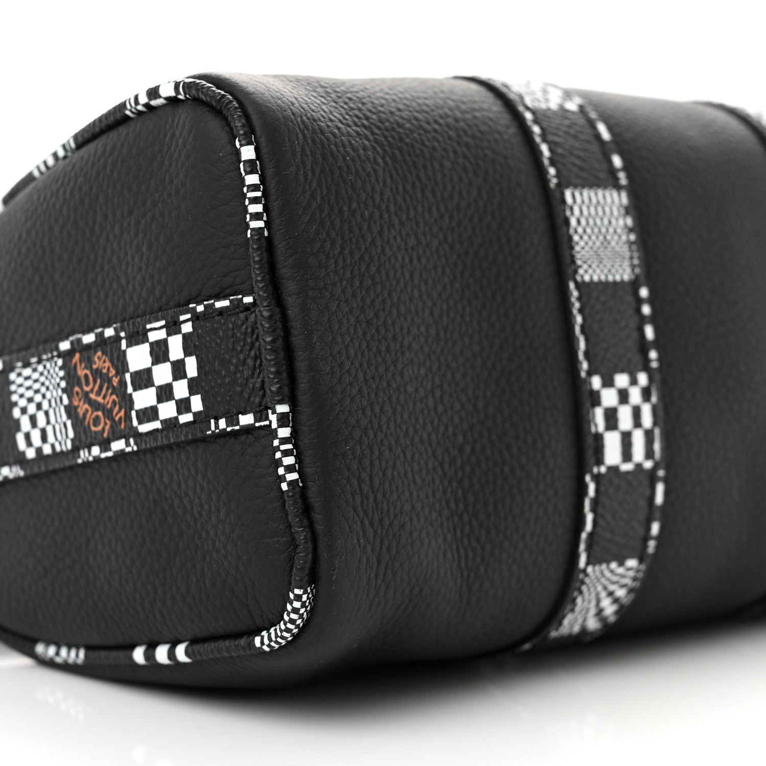 Louis Vuitton Calfskin Damier Distorted Keepall XS Black 8 of 9