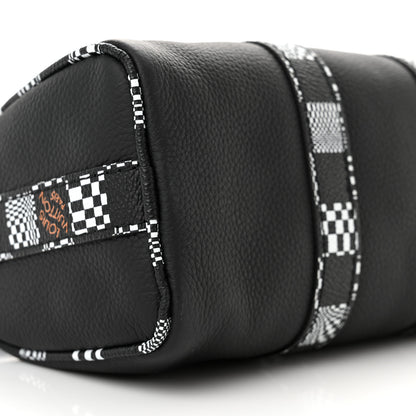 Louis Vuitton Calfskin Damier Distorted Keepall XS Black 8 of 9