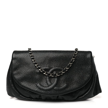 Chanel Caviar Half Moon Wallet On Chain WOC Black 1 of 11
