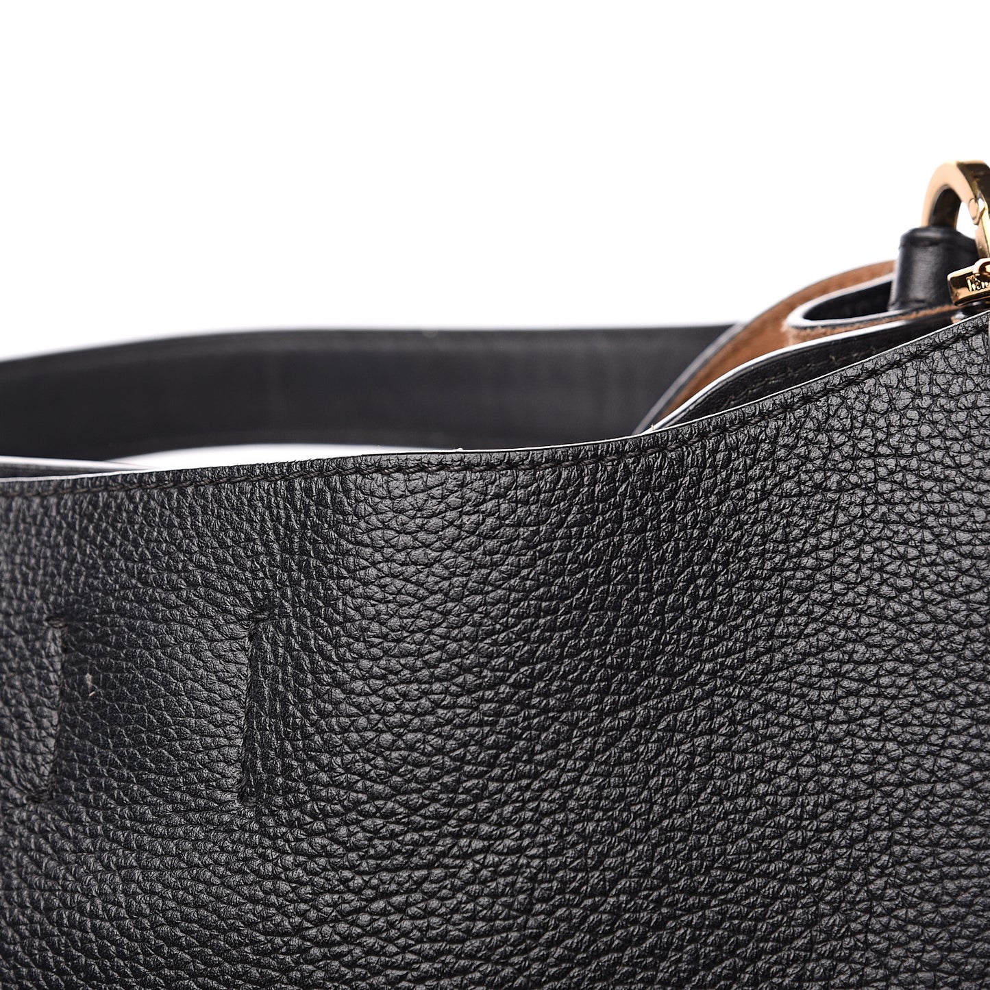 Grained Calfskin Large Milla Hobo Black