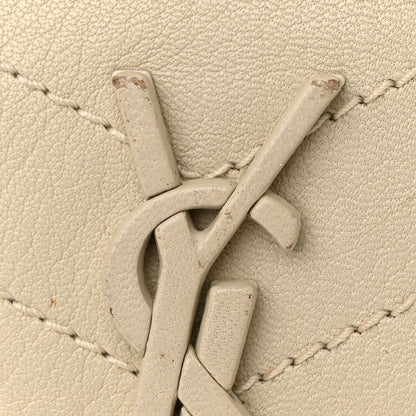 Saint Laurent Vintage Lambskin Chevron Monogram Large Nolita Crema Soft 11 of 14