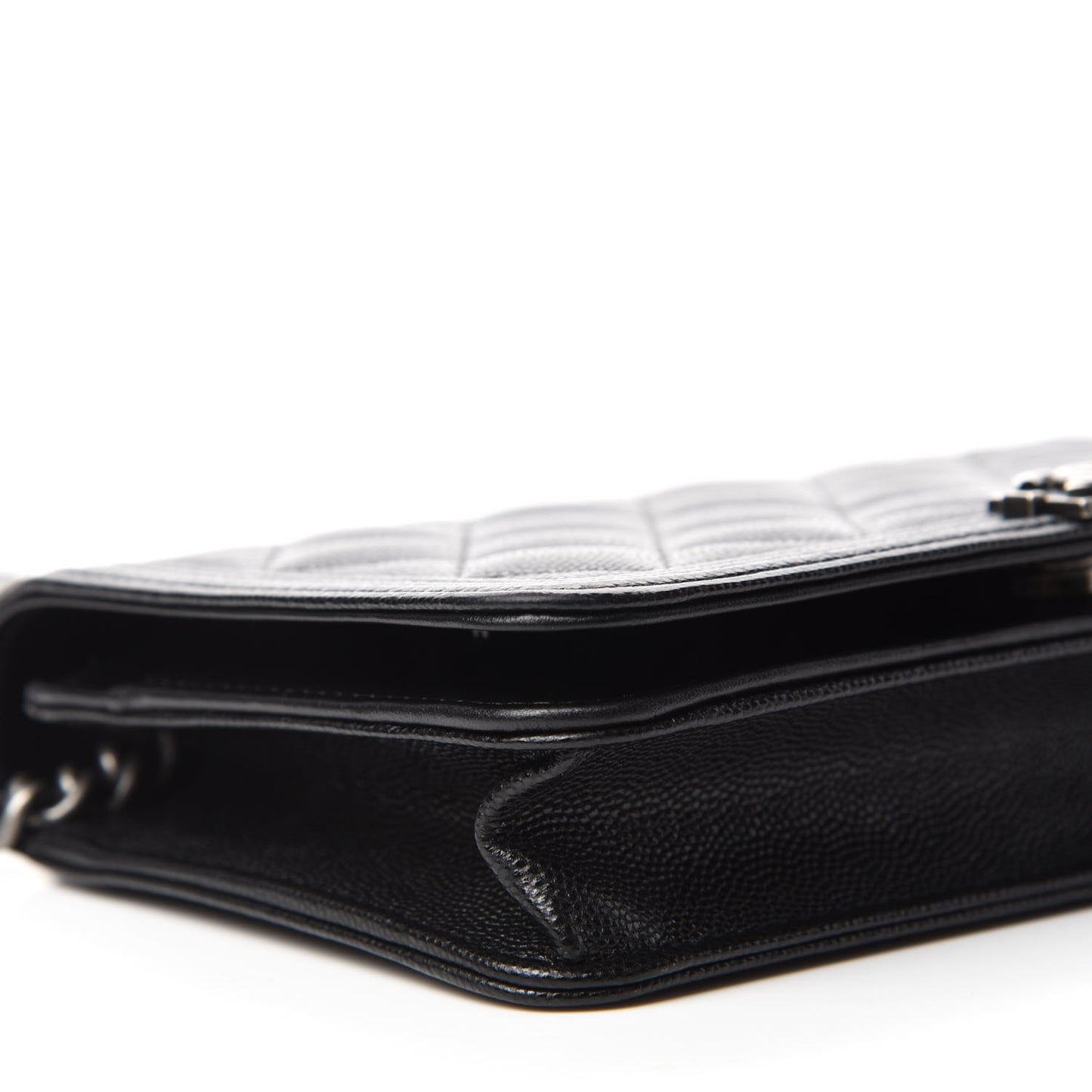 Caviar Quilted Boy Wallet On Chain WOC Black