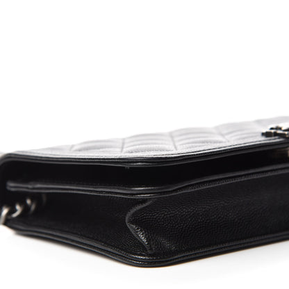 Chanel Caviar Quilted Boy Wallet On Chain WOC Black 6 of 13