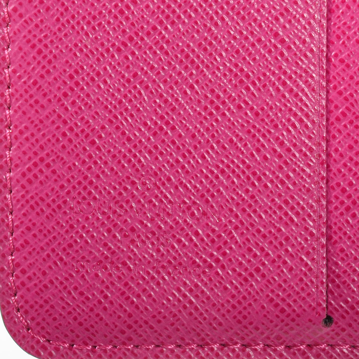 Monogram Perforated Compact Zipped Wallet Fuchsia