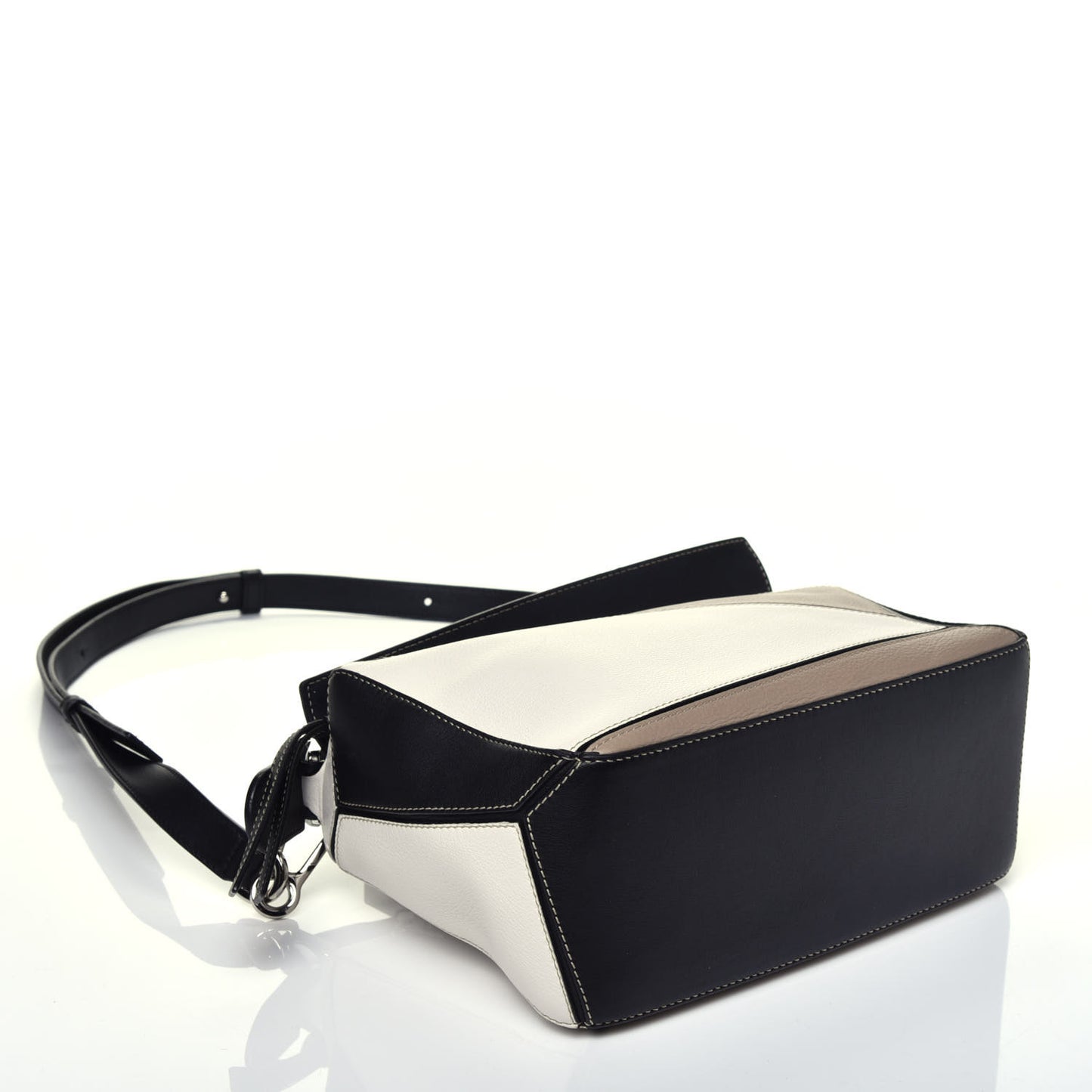 Calfskin Small Puzzle Bag Black Taupe