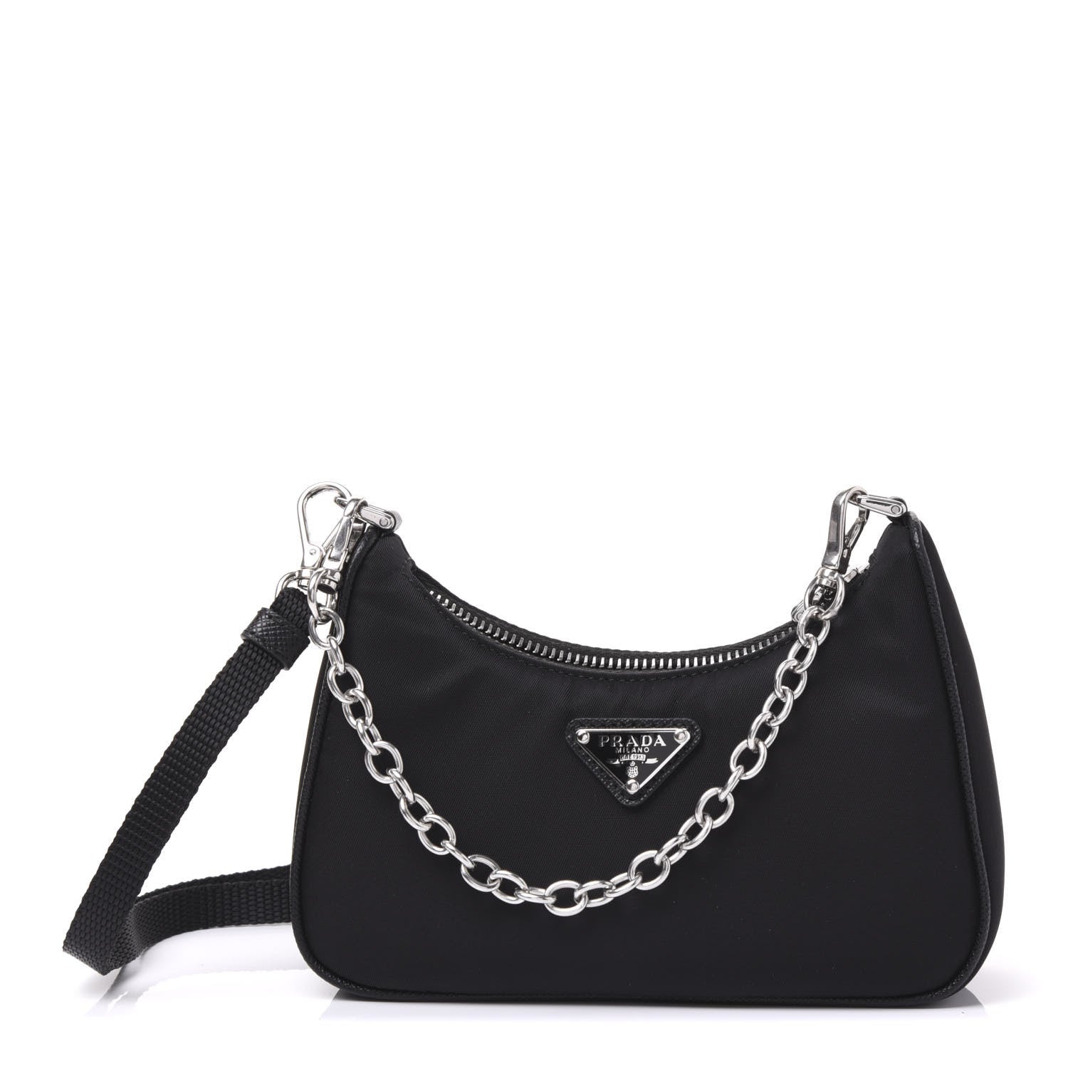 Prada Tessuto Nylon Mini Re-Edition 2000 Shoulder Bag Black 1 of 9