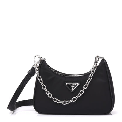 Prada Tessuto Nylon Mini Re-Edition 2000 Shoulder Bag Black 1 of 9
