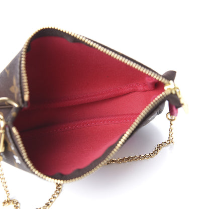 Louis Vuitton Monogram 2019 Christmas Animation Mini Courchevel Pochette Accessories Fuchsia 5 of 8