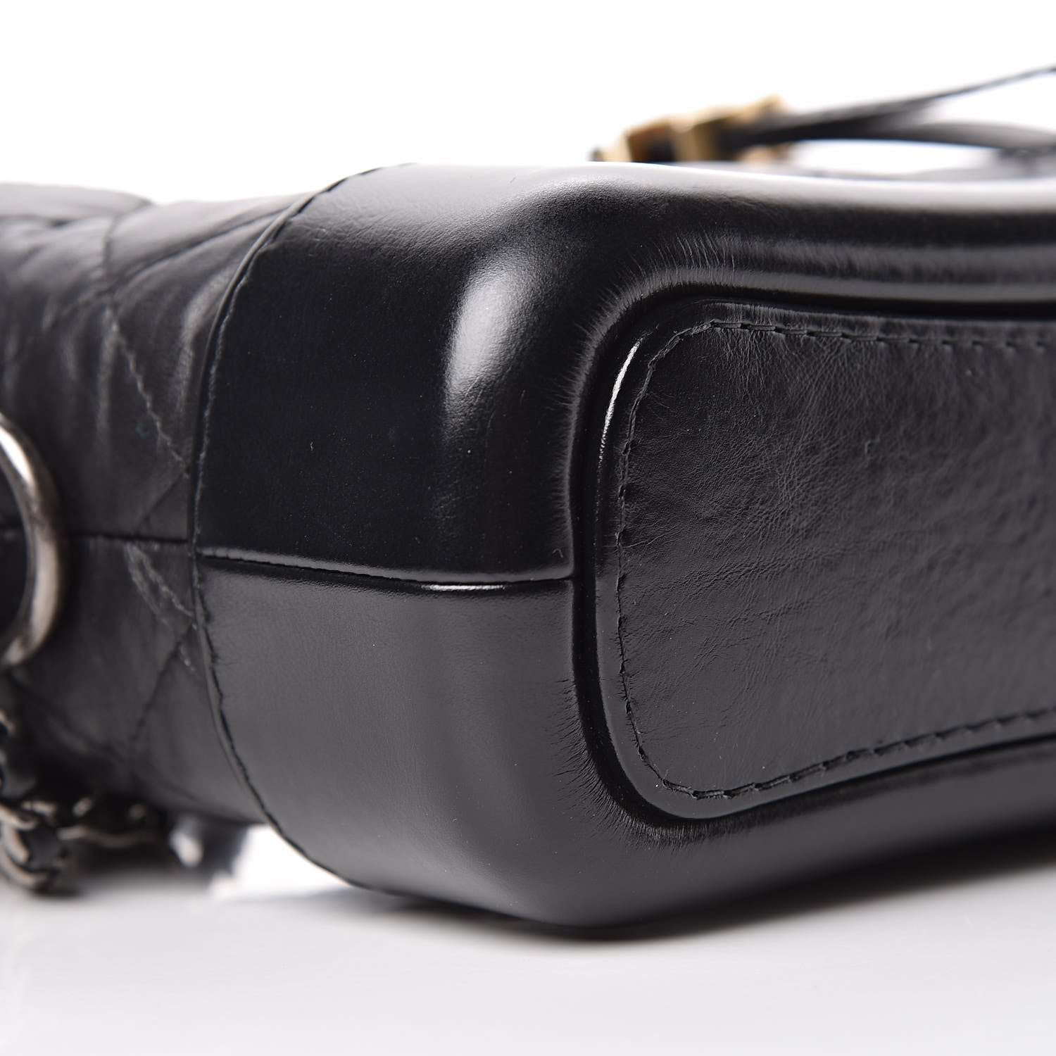 Chanel Aged Calfskin Quilted Small Gabrielle Hobo Black 6 of 10