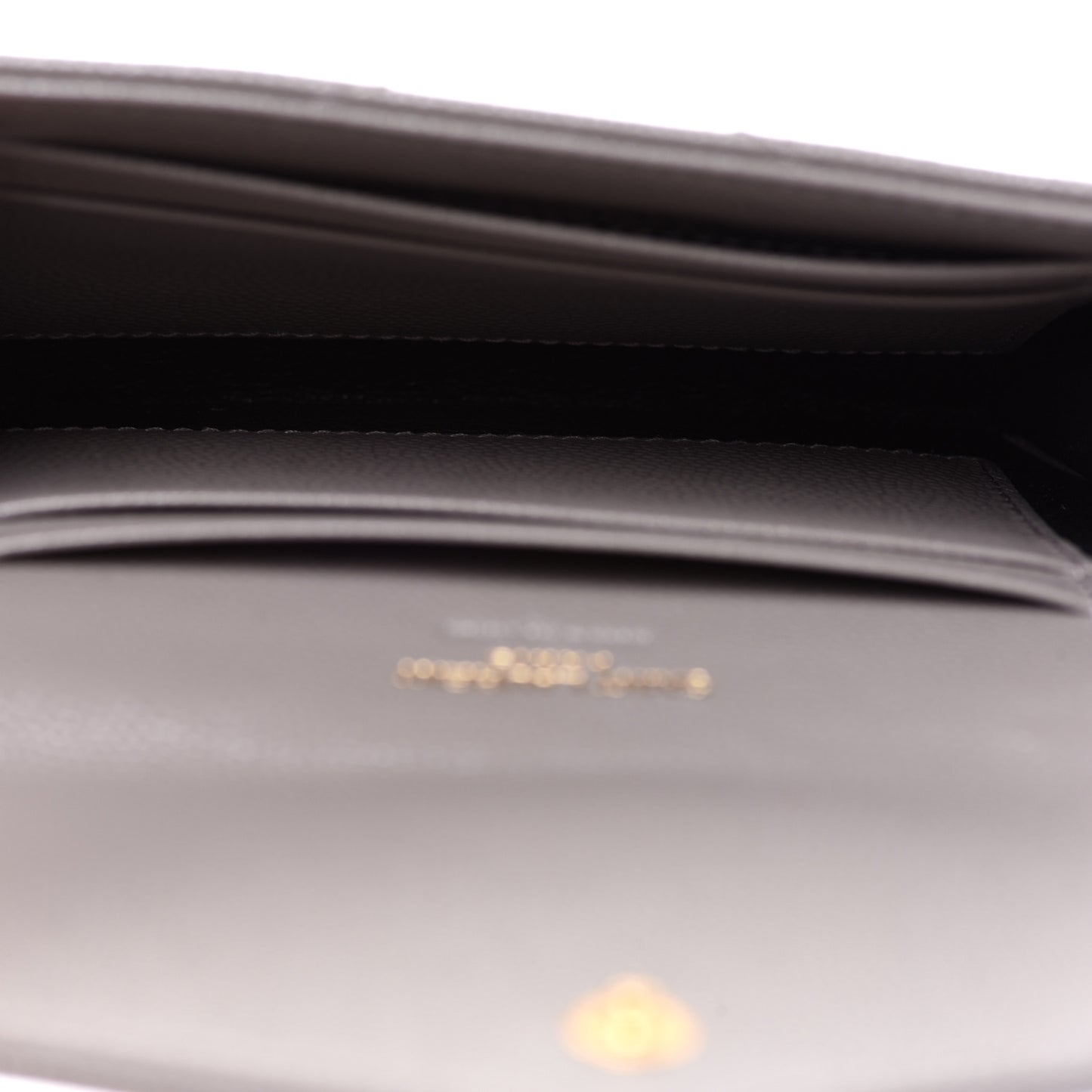 Grain De Poudre Matelasse Chevron Small Monogram Envelope Wallet Pebble