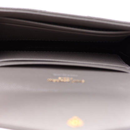 Saint Laurent Grain De Poudre Matelasse Chevron Small Monogram Envelope Wallet Pebble 5 of 8
