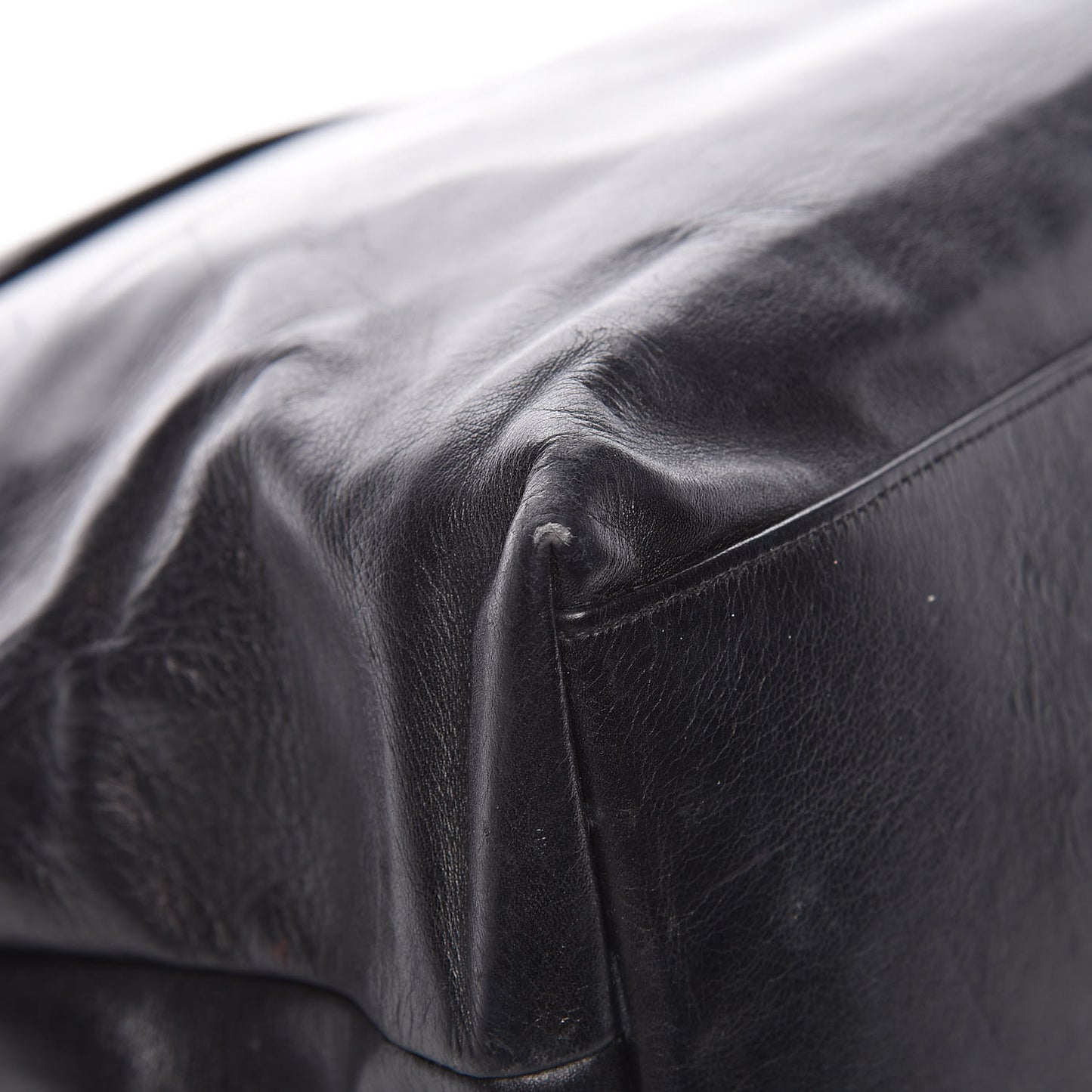 Calfskin Quilted Large Shoulder Bag Black