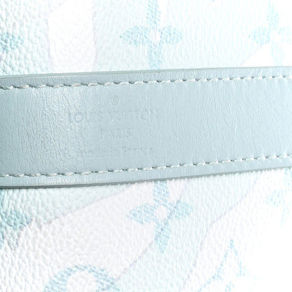 Louis Vuitton Monogram Aquagarden Keepall Bandouliere 50 Crystal Blue 5 of 9