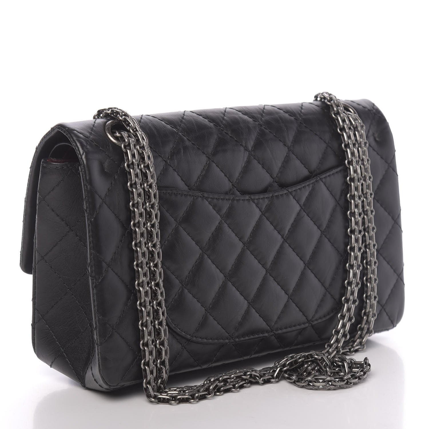 Chanel Aged Calfskin Quilted 2.55 Reissue 225 Flap Black 3 of 10