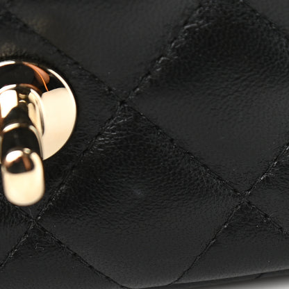 Chanel Lambskin Quilted Mini Rectangular Flap Black 8 of 12