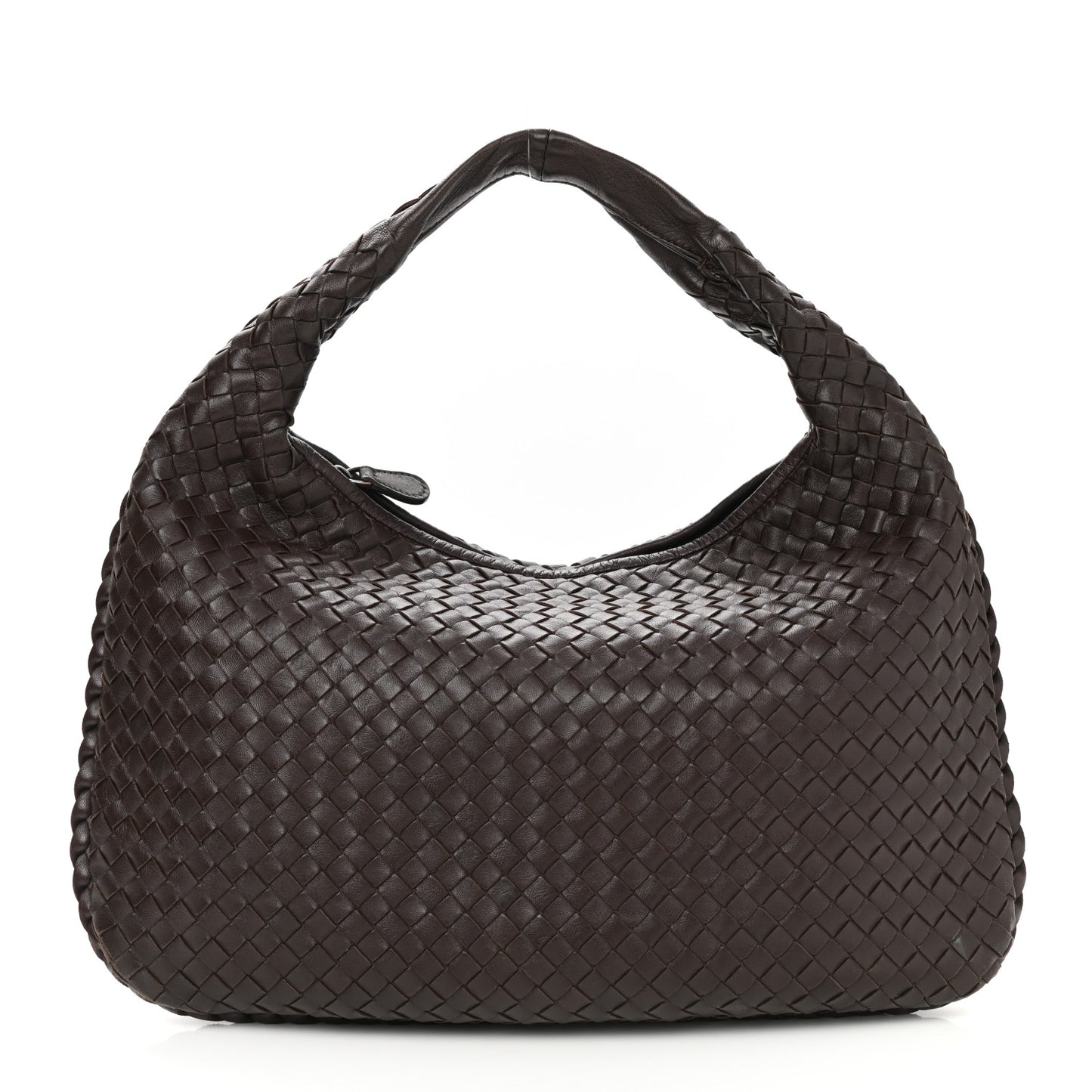 Nappa Intrecciato Medium Veneta Hobo Ebano