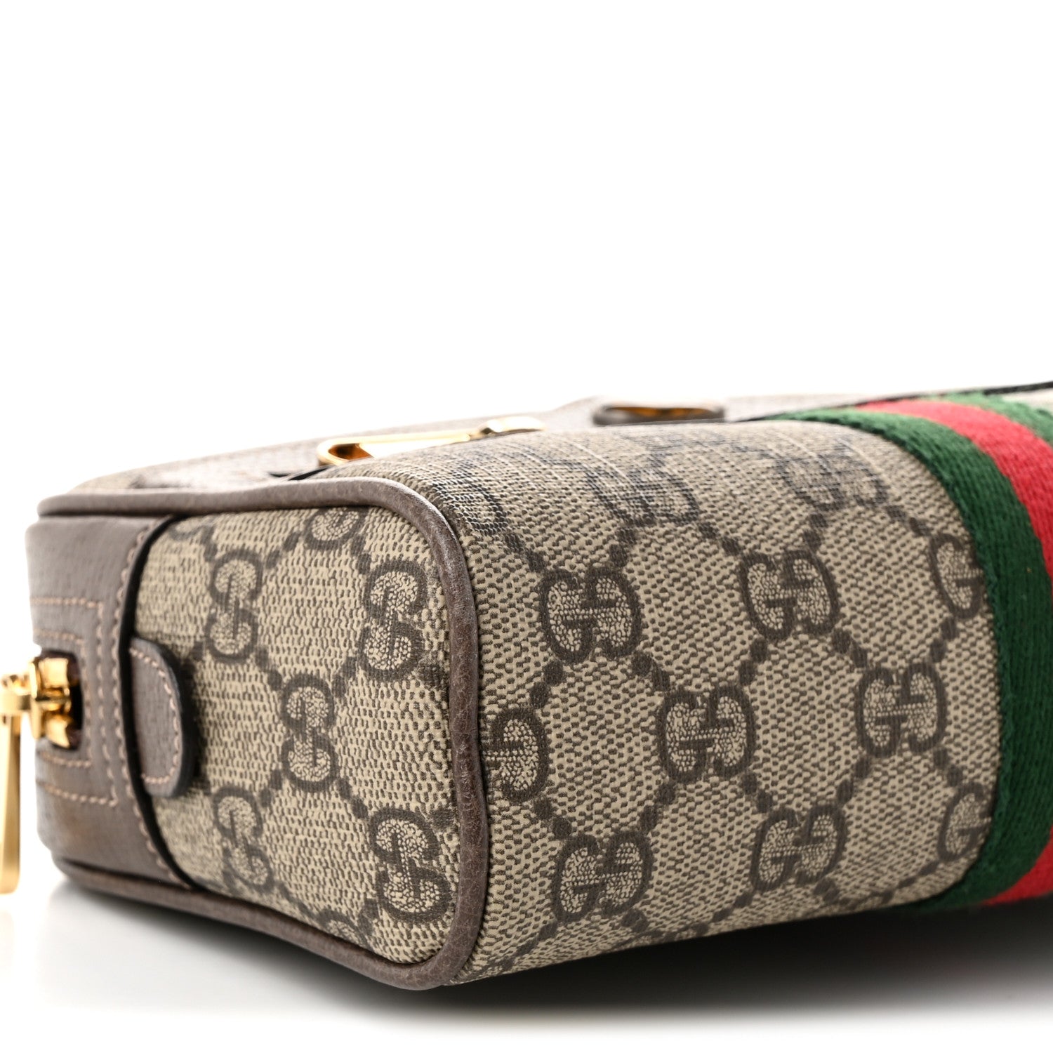 Gucci GG Supreme Monogram Web Small Ophidia Belt Bag 85 34 Dark Brown 9 of 10