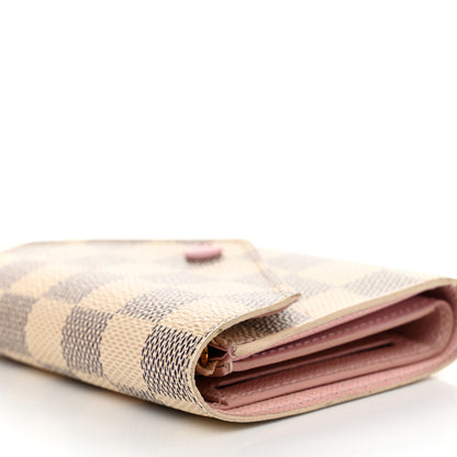 Louis Vuitton Damier Azur Victorine Wallet Rose Ballerine 14 of 15