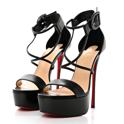 Christian Louboutin Kid Choca 130 Platform Sandals 38 Black 3 of 7