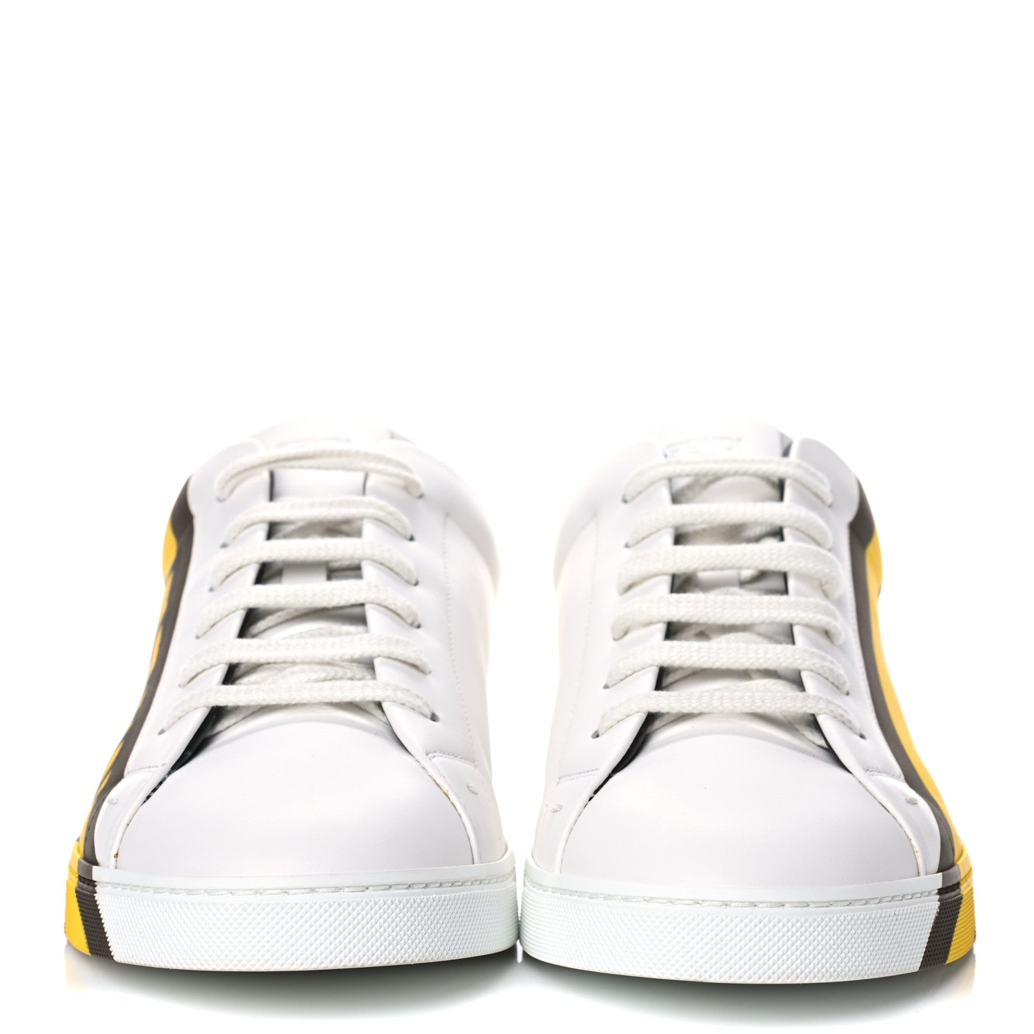 Fendi Calfskin Logo Band Mens Low Top Sneakers 9 White 2 of 11