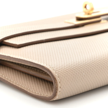 Hermes Grain d'H Kelly Longue Wallet Argile 11 of 23