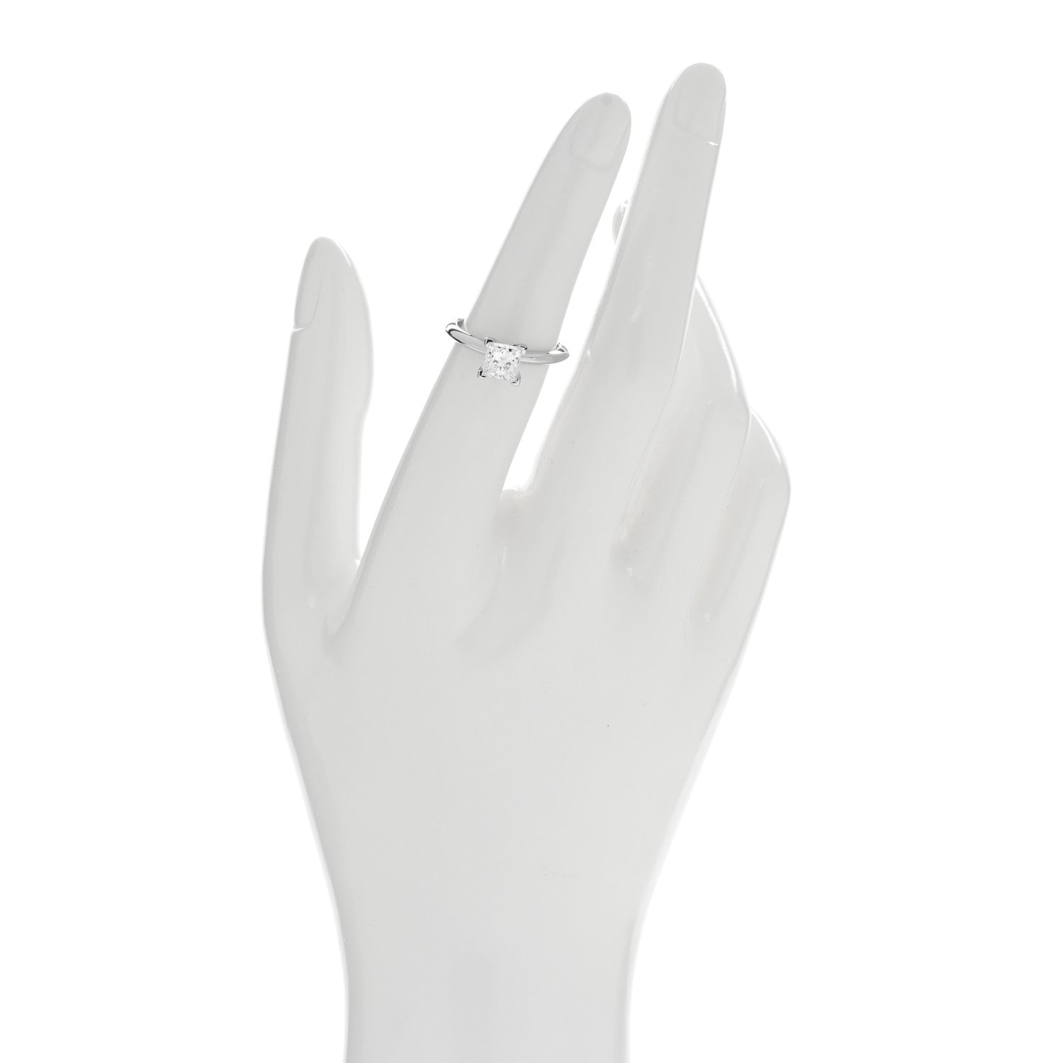 Tiffany Platinum Diamond 1.05ct Princess Solitaire Engagement Ring 50 5.5 2 of 5