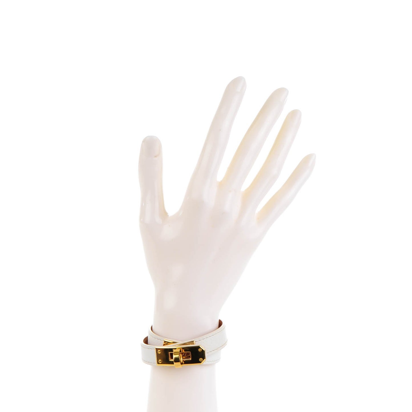 Epsom Kelly Double Tour Bracelet XS White
