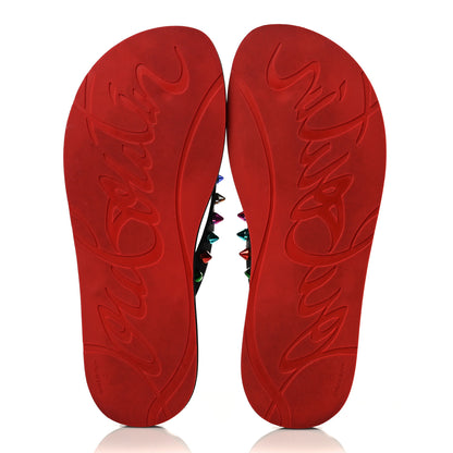 Christian Louboutin Rubber Spike Loubi Donna Flip Flop 40 Black Multicolor 5 of 7