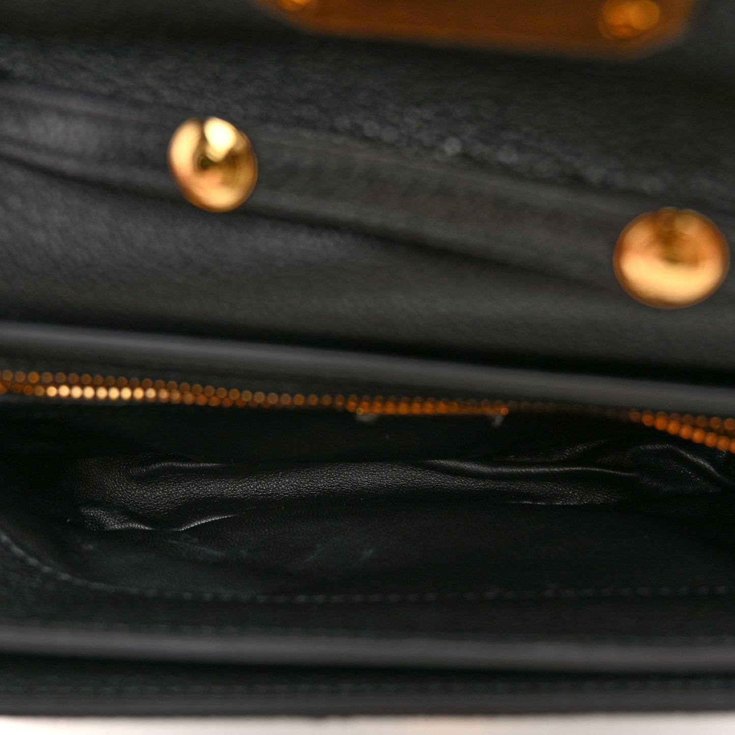 Grained Calfskin Crossbody Bag Black