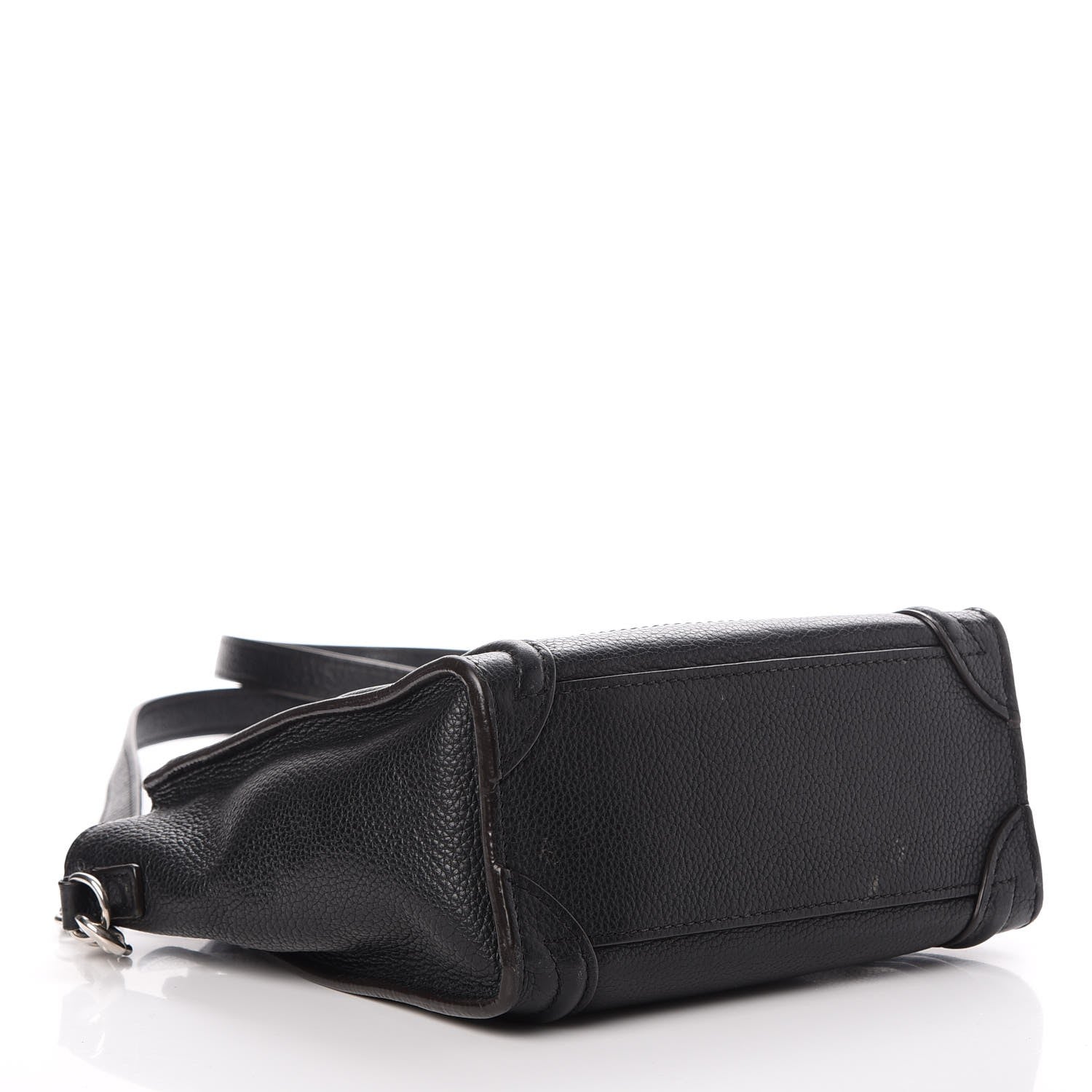 Celine Drummed Calfskin Nano Luggage Black 5 of 15